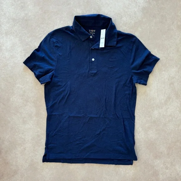 J. Crew Sueded cotton polo shirt • size small • BW383 • NWT • ultramarine - Picture 5 of 9